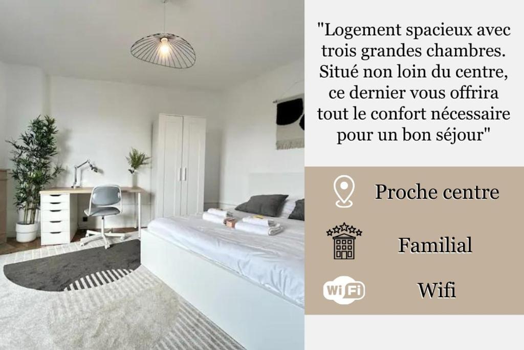 Appartement Saint Thierry Spacieux 6 Personnes Proche Centre *